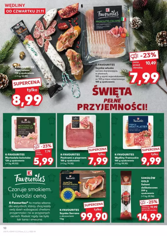 #Świąteczne zakupy - gazetka promocyjna Oferta Kaufland - Smak Świąt od czwartku 21.11 do wtorku 24.12 - strona 10