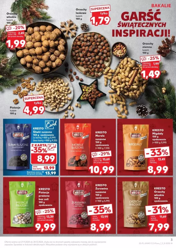 #Świąteczne zakupy - gazetka promocyjna Oferta Kaufland - Smak Świąt od czwartku 21.11 do wtorku 24.12 - strona 3