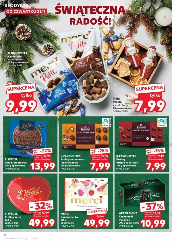 #Świąteczne zakupy - gazetka promocyjna Oferta Kaufland - Smak Świąt od czwartku 21.11 do wtorku 24.12 - strona 18