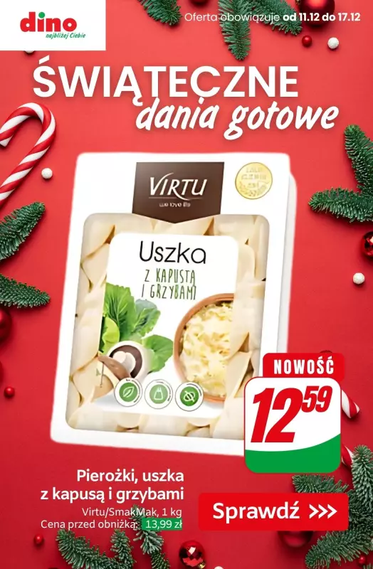 #Świąteczne zakupy - gazetka promocyjna Dino | Świąteczne dania gotowe SUPER OKAZJE od czwartku 12.12 do wtorku 17.12