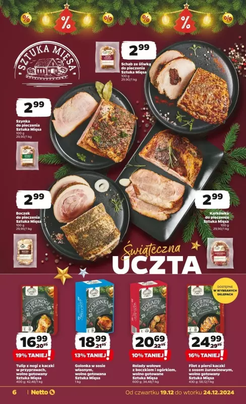 #Świąteczne zakupy - gazetka promocyjna Netto I Gazetka Spożywcza od czwartku 19.12 do wtorku 24.12 - strona 6