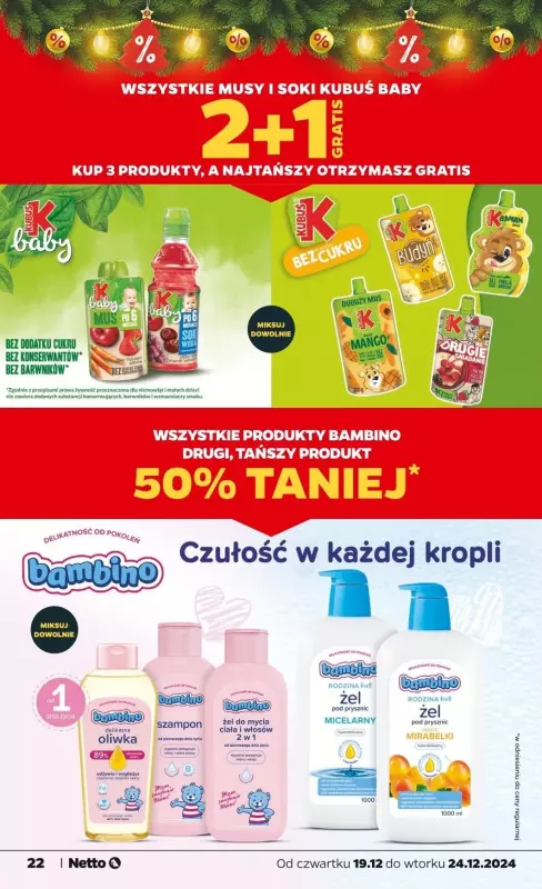 #Świąteczne zakupy - gazetka promocyjna Netto I Gazetka Spożywcza od czwartku 19.12 do wtorku 24.12 - strona 22