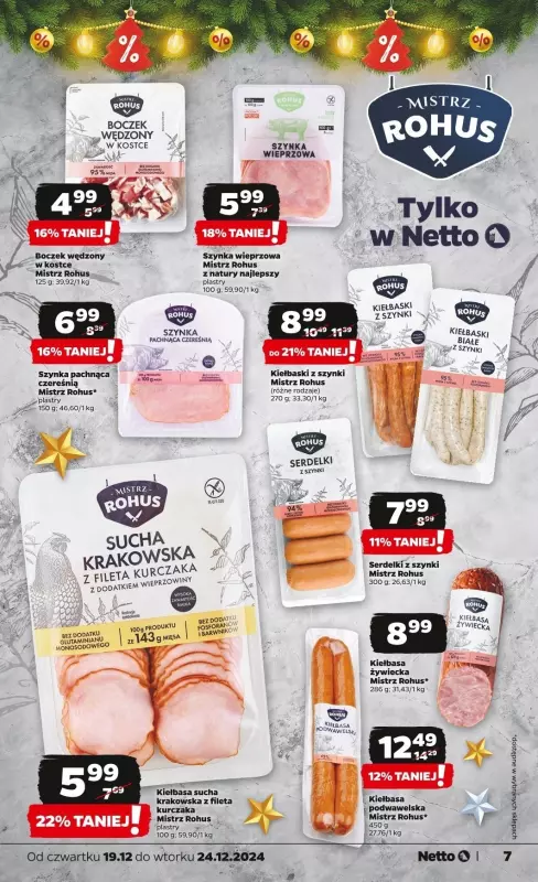 #Świąteczne zakupy - gazetka promocyjna Netto I Gazetka Spożywcza od czwartku 19.12 do wtorku 24.12 - strona 7