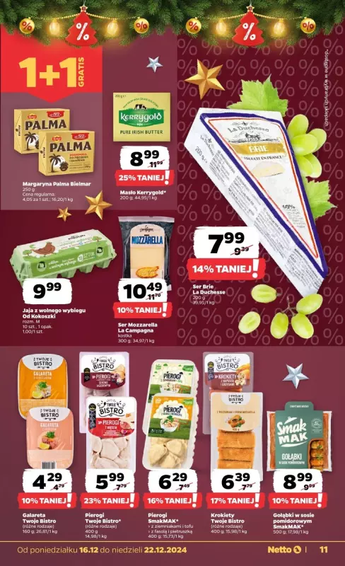 #Świąteczne zakupy - gazetka promocyjna Netto I Gazetka Spożywcza od poniedziałku 16.12 do niedzieli 22.12 - strona 11