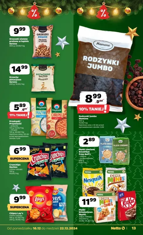 #Świąteczne zakupy - gazetka promocyjna Netto I Gazetka Spożywcza od poniedziałku 16.12 do niedzieli 22.12 - strona 13