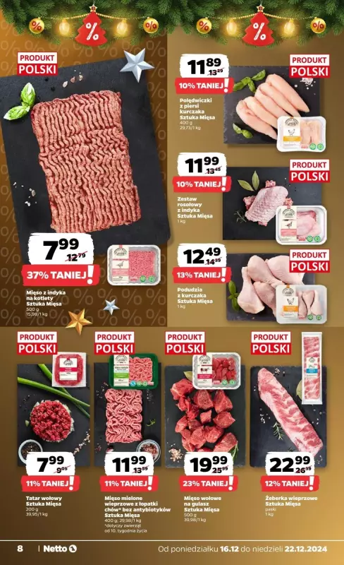 #Świąteczne zakupy - gazetka promocyjna Netto I Gazetka Spożywcza od poniedziałku 16.12 do niedzieli 22.12 - strona 8