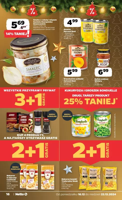 #Świąteczne zakupy - gazetka promocyjna Netto I Gazetka Spożywcza od poniedziałku 16.12 do niedzieli 22.12 - strona 16