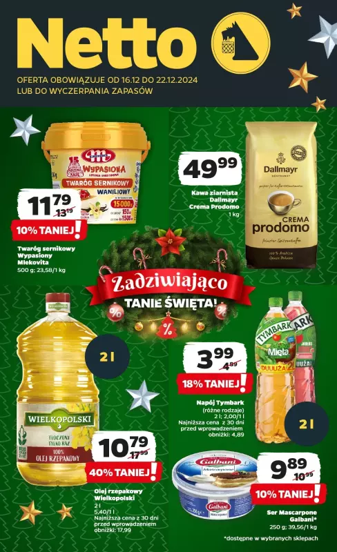 #Świąteczne zakupy - gazetka promocyjna Świąteczne gotowanie z Netto! od czwartku 19.12 do niedzieli 22.12