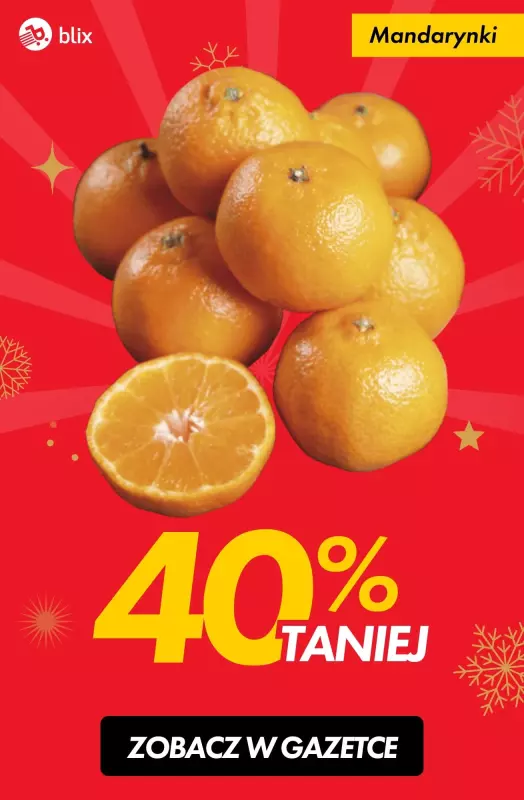 #Świąteczne zakupy - gazetka promocyjna Mandarynki 40% taniej od czwartku 19.12 do piątku 20.12