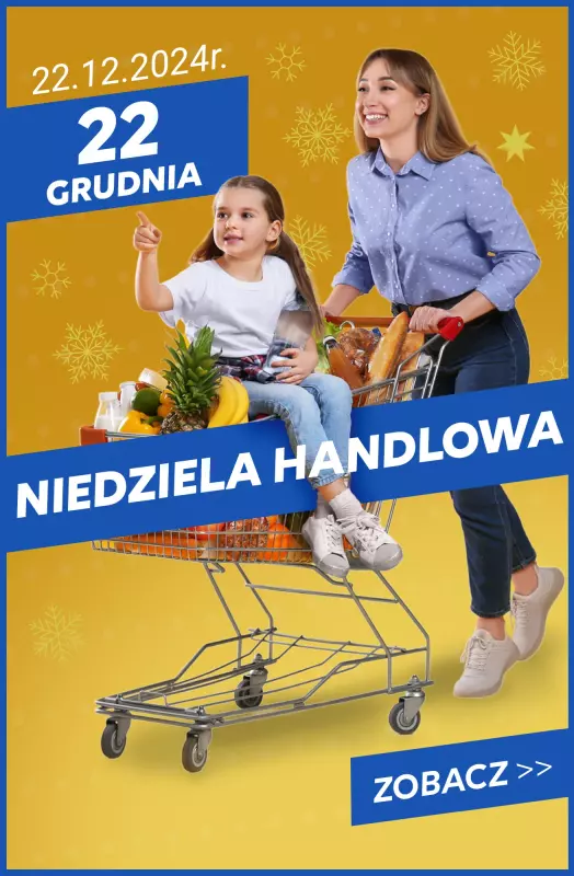 #Świąteczne zakupy - gazetka promocyjna NIEDZIELA HANDLOWA - świąteczne promocje! od czwartku 19.12 do niedzieli 22.12