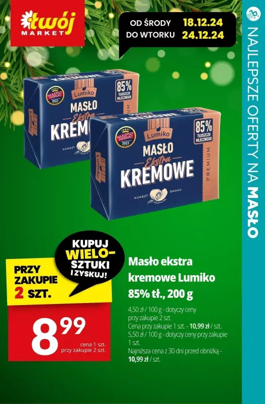 #Świąteczne zakupy - gazetka promocyjna MASŁO - najlepsze oferty! od czwartku 19.12 do niedzieli 22.12 - strona 3