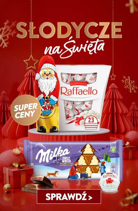 #Świąteczne zakupy - gazetka promocyjna Słodycze na święta - super ceny od piątku 20.12 do wtorku 24.12