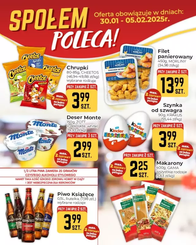 Społem Częstochowa - gazetka promocyjna Oferta z aplikacją od czwartku 30.01 do środy 05.02