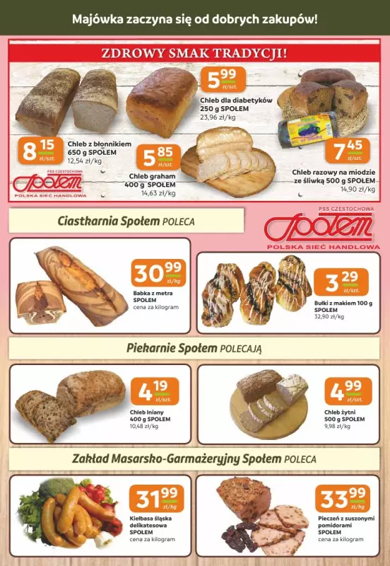 Społem Częstochowa - gazetka promocyjna Gazetka od czwartku 24.04 do piątku 02.05 - strona 2