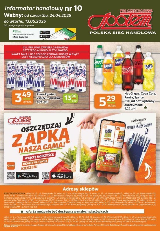 Społem Częstochowa - gazetka promocyjna Gazetka od czwartku 24.04 do wtorku 13.05 - strona 12