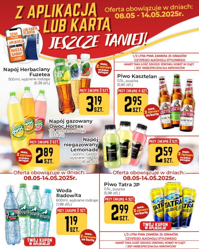 Społem Częstochowa - gazetka promocyjna Plakaty promocyjne od czwartku 08.05 do środy 14.05 - strona 2
