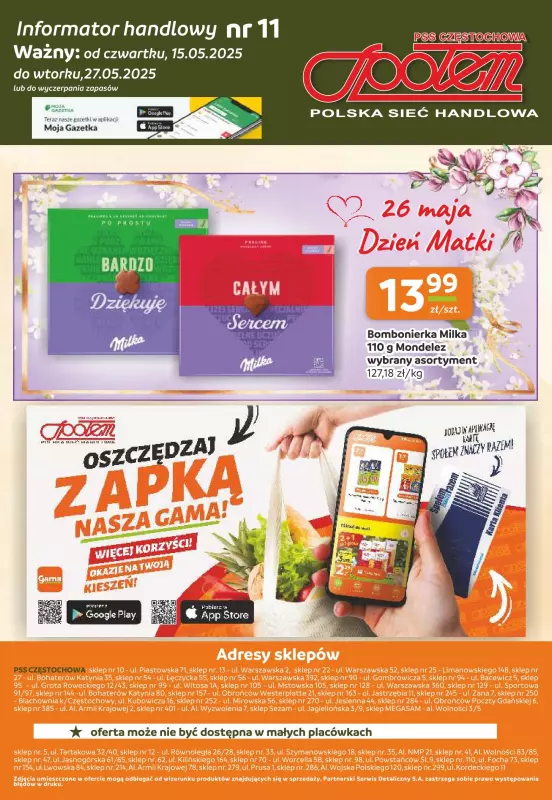 Społem Częstochowa - gazetka promocyjna Gazetka od czwartku 15.05 do wtorku 27.05 - strona 12
