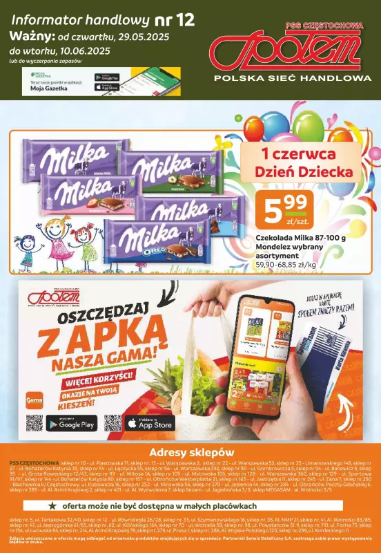 Społem Częstochowa - gazetka promocyjna Gazetka od czwartku 29.05 do wtorku 10.06 - strona 12