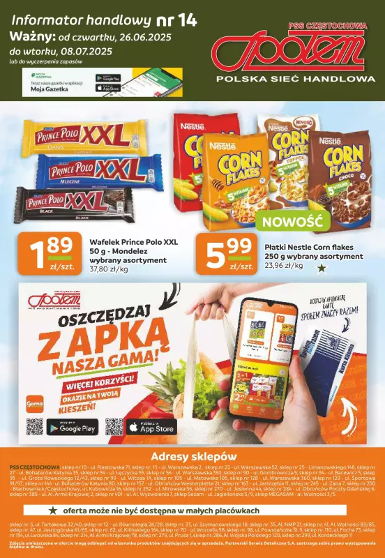 Społem Częstochowa - gazetka promocyjna Gazetka od czwartku 26.06 do wtorku 08.07 - strona 12