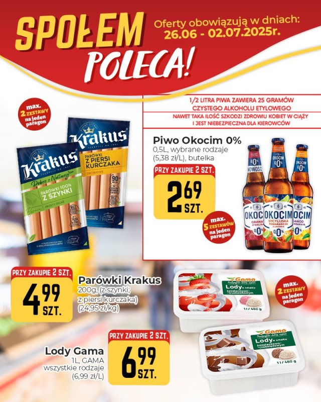 Społem Częstochowa - gazetka promocyjna Plakaty promocyjne od czwartku 26.06 do środy 02.07 - strona 3