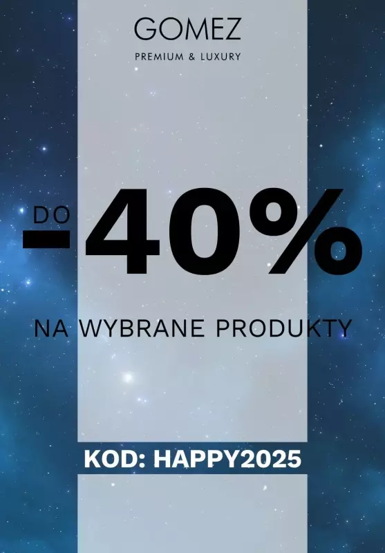 Gomez - gazetka promocyjna -40% na wybrane produkty od czwartku 23.01 do piątku 31.01