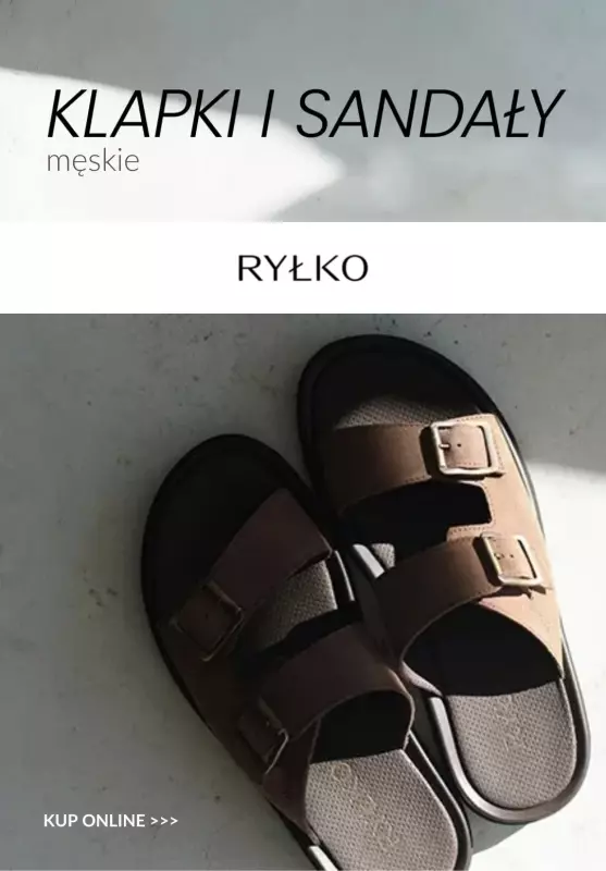 Ryłko - gazetka promocyjna Klapki i sandały męskie od piątku 06.06 