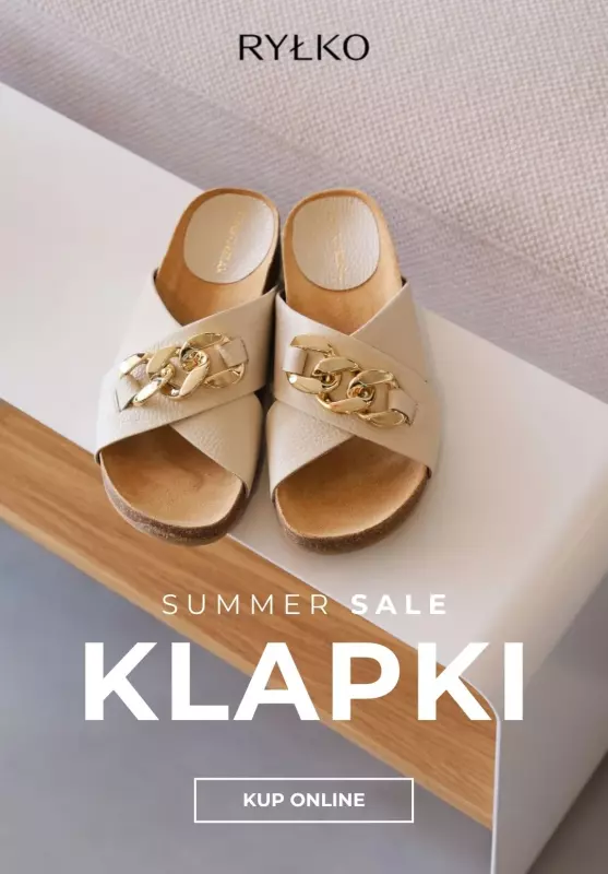 Ryłko - gazetka promocyjna Summer SALE - Klapki damskie od piątku 20.06 