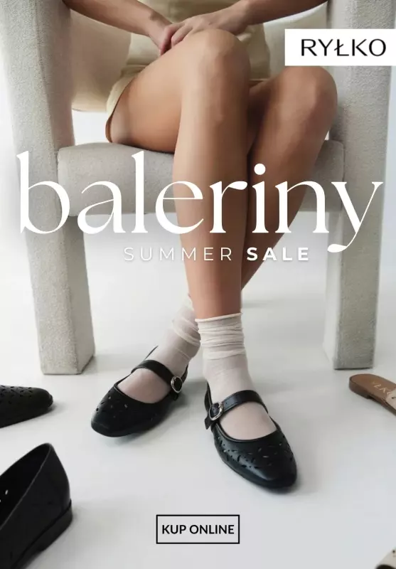 Ryłko - gazetka promocyjna Baleriny damskie na PROMOCJI od poniedziałku 30.06 