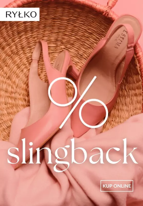 Ryłko - gazetka promocyjna Czółenka slingback - PROMOCJE od piątku 25.07 