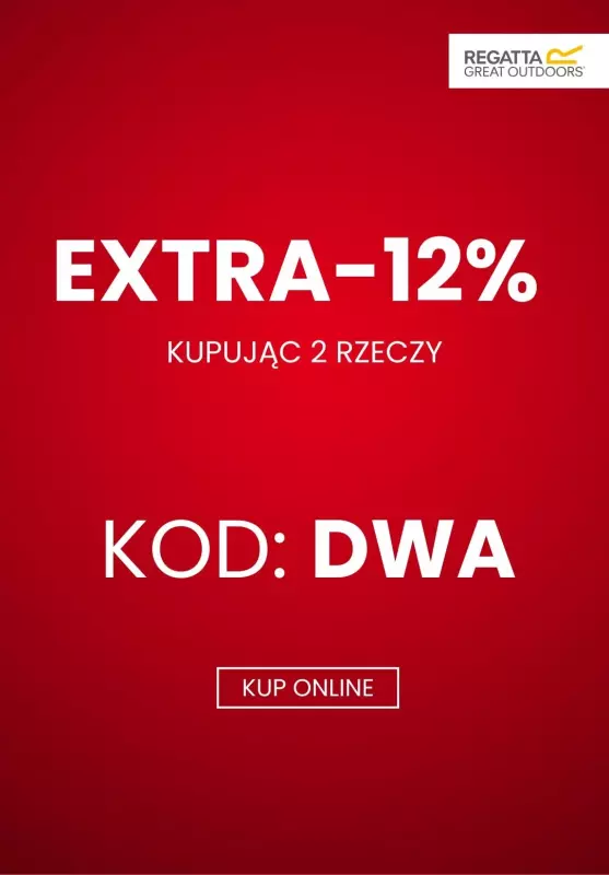 Regatta - gazetka promocyjna Extra -12% z KODEM przy zakupie 2 produktów od piątku 31.01 