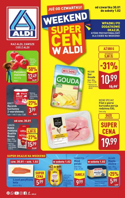 #Wasz wybór - gazetka promocyjna Aldi | Weekend super cen w Aldi! od czwartku 30.01 do soboty 01.02