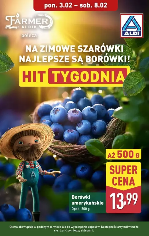 #Wasz wybór - gazetka promocyjna Aldi | Farmer Aldik poleca! od poniedziałku 03.02 do soboty 08.02