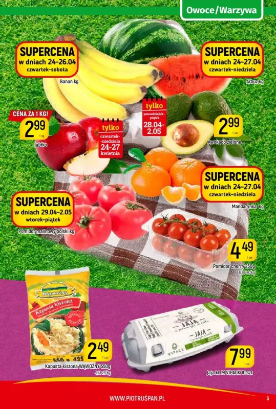 Delikatesy Piotruś Pan - gazetka promocyjna Gazetka od czwartku 24.04 do piątku 02.05 - strona 3