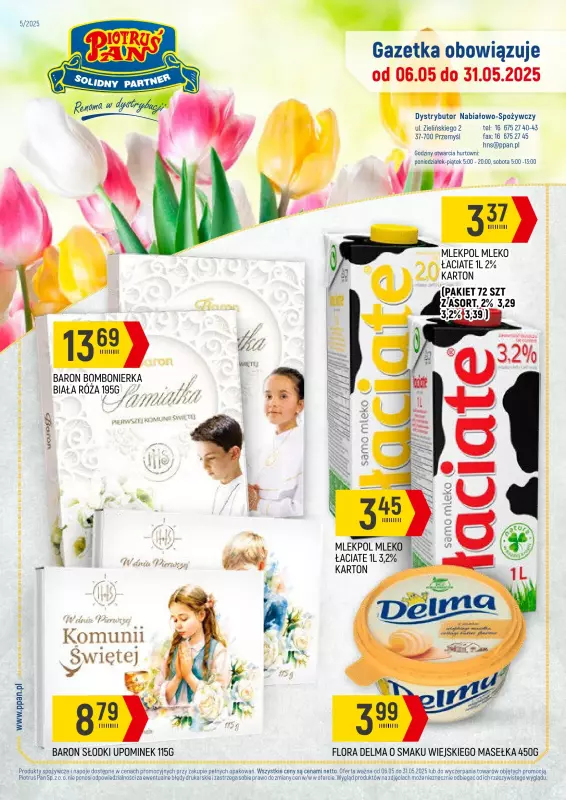 Delikatesy Piotruś Pan - gazetka promocyjna Gazetka od środy 07.05 do soboty 31.05