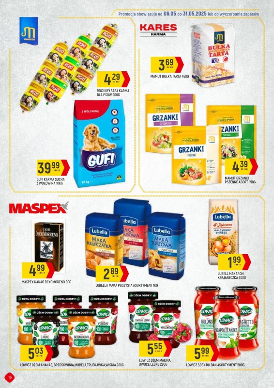 Delikatesy Piotruś Pan - gazetka promocyjna Gazetka od środy 07.05 do soboty 31.05 - strona 16