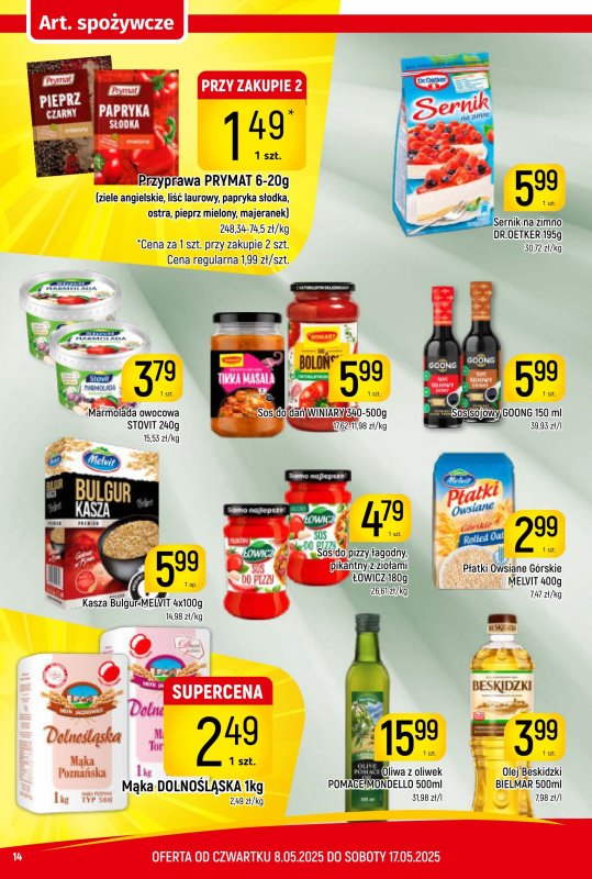 Delikatesy Piotruś Pan - gazetka promocyjna Gazetka od czwartku 08.05 do soboty 17.05 - strona 14