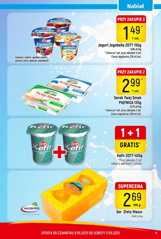 Delikatesy Piotruś Pan - gazetka promocyjna Gazetka od czwartku 08.05 do soboty 17.05 - strona 9
