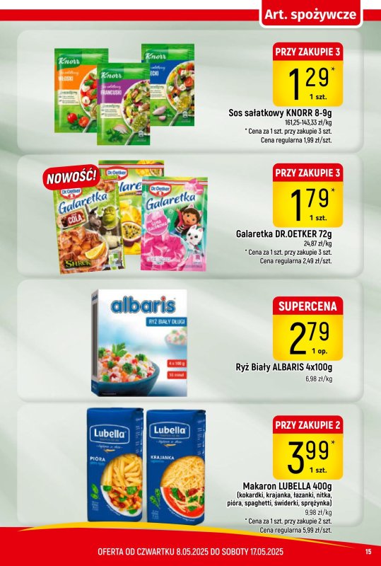 Delikatesy Piotruś Pan - gazetka promocyjna Gazetka od czwartku 08.05 do soboty 17.05 - strona 15