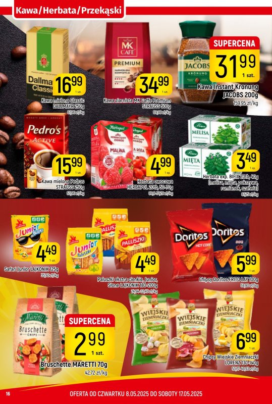 Delikatesy Piotruś Pan - gazetka promocyjna Gazetka od czwartku 08.05 do soboty 17.05 - strona 16