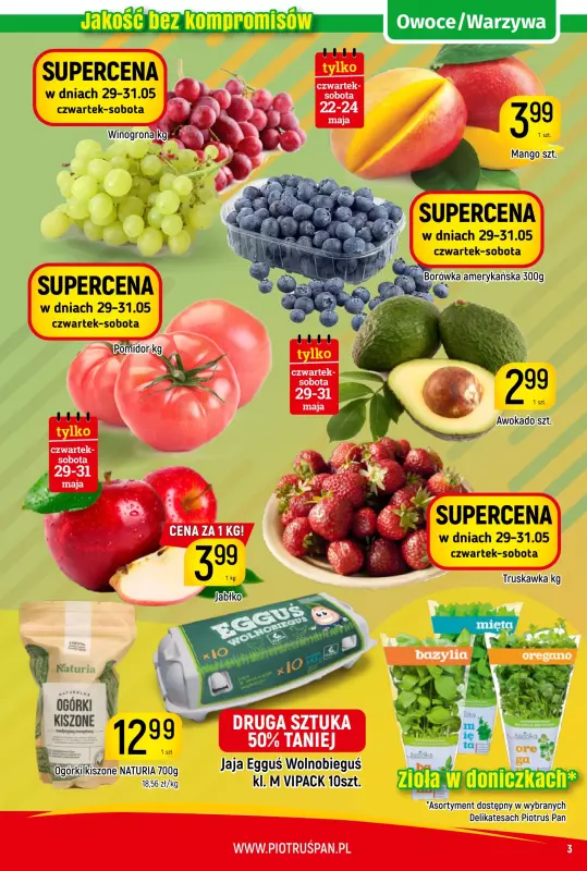 Delikatesy Piotruś Pan - gazetka promocyjna Gazetka od czwartku 22.05 do soboty 31.05 - strona 3