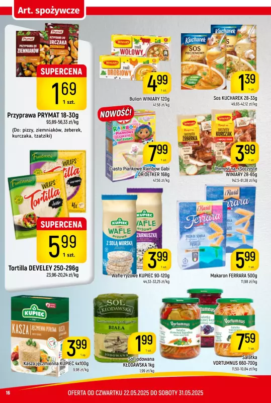 Delikatesy Piotruś Pan - gazetka promocyjna Gazetka od czwartku 22.05 do soboty 31.05 - strona 16