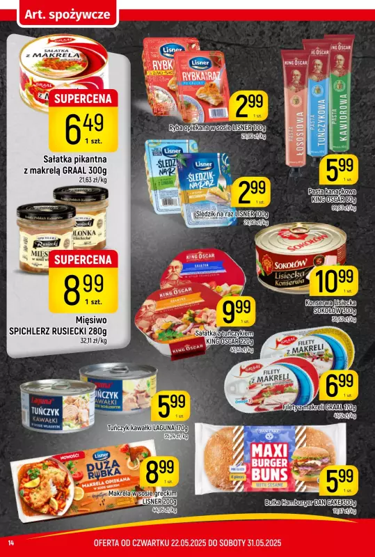 Delikatesy Piotruś Pan - gazetka promocyjna Gazetka od czwartku 22.05 do soboty 31.05 - strona 14