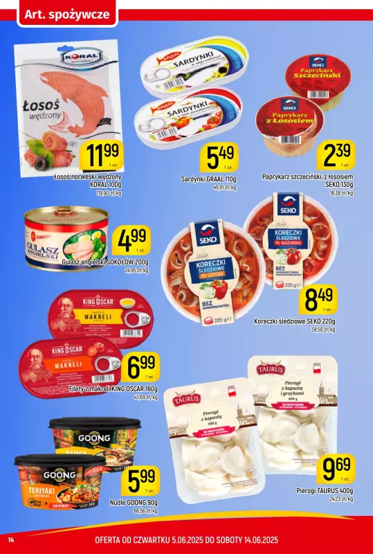 Delikatesy Piotruś Pan - gazetka promocyjna Gazetka od czwartku 05.06 do soboty 14.06 - strona 14