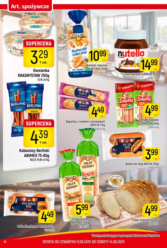 Delikatesy Piotruś Pan - gazetka promocyjna Gazetka od czwartku 05.06 do soboty 14.06 - strona 12