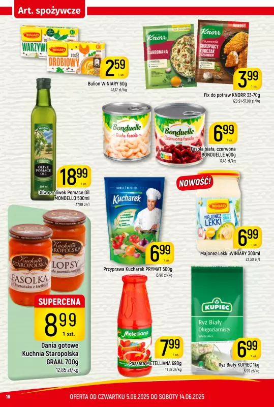 Delikatesy Piotruś Pan - gazetka promocyjna Gazetka od czwartku 05.06 do soboty 14.06 - strona 16