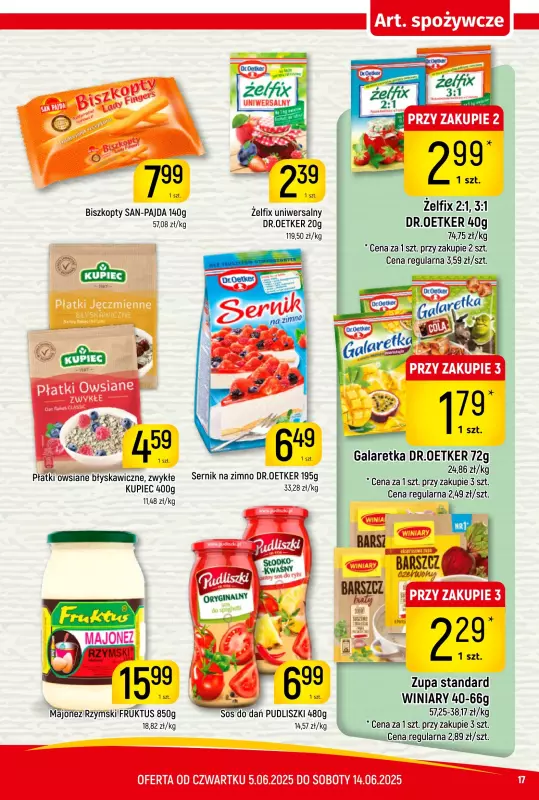 Delikatesy Piotruś Pan - gazetka promocyjna Gazetka od czwartku 05.06 do soboty 14.06 - strona 17