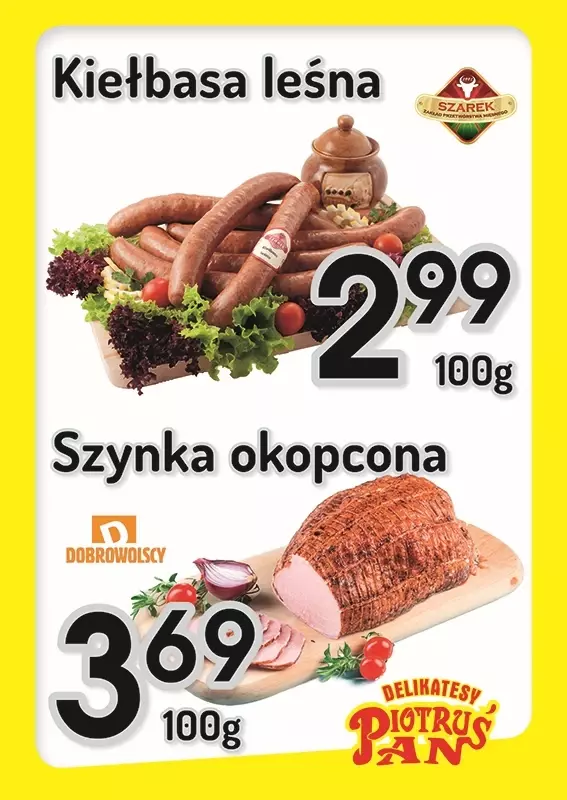 Delikatesy Piotruś Pan - gazetka promocyjna Plakaty promocyjne od środy 11.06 do środy 18.06