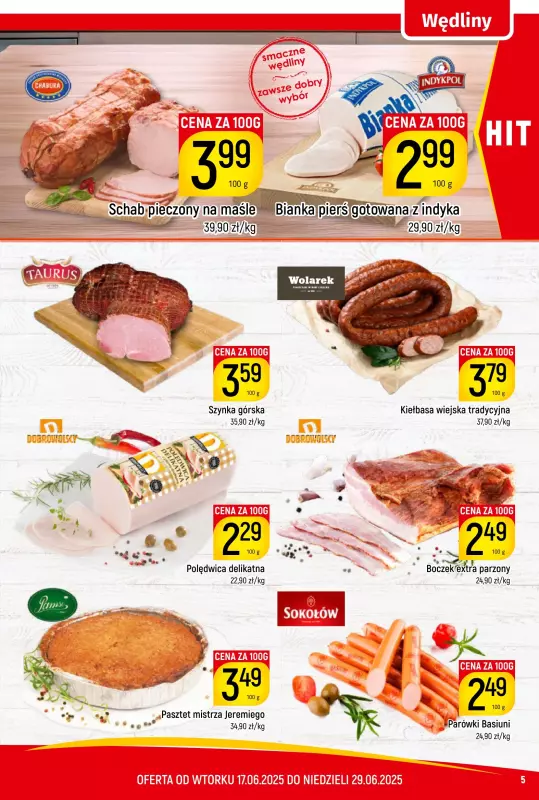 Delikatesy Piotruś Pan - gazetka promocyjna Gazetka od wtorku 17.06 do niedzieli 29.06 - strona 5