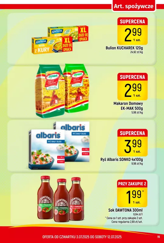 Delikatesy Piotruś Pan - gazetka promocyjna Gazetka od czwartku 03.07 do soboty 12.07 - strona 15