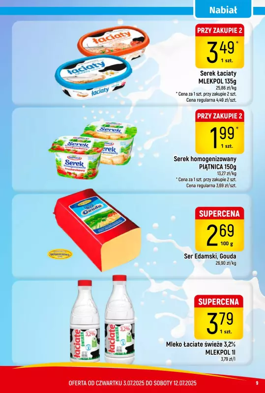 Delikatesy Piotruś Pan - gazetka promocyjna Gazetka od czwartku 03.07 do soboty 12.07 - strona 9